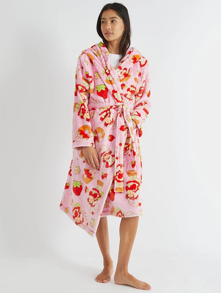 Strawberry Shortcake x Skinnydip Pink Dressing Gown sold by Skinnydip London product image thumbnail 5