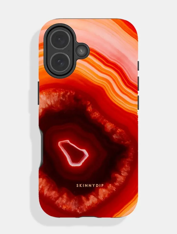 Orange Agate Ultra Protective iPhone Case sold by Skinnydip London