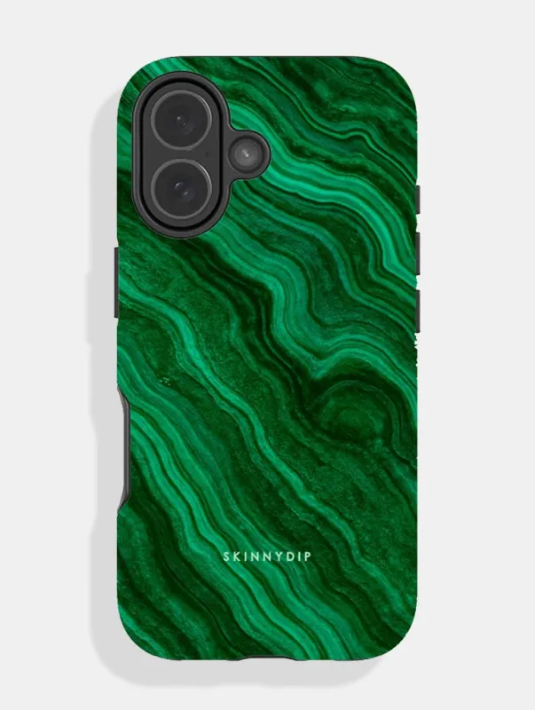 Malachite Ultra Protective iPhone Case sold by Skinnydip London