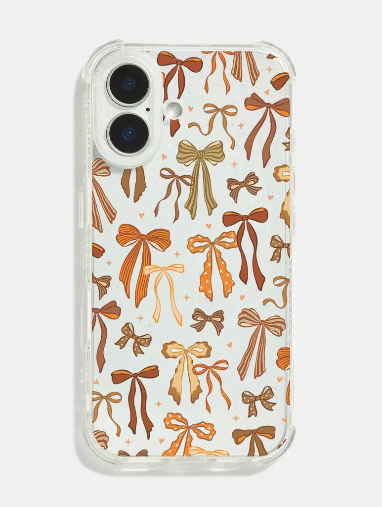 Autumn Bows Shock iPhone Case sold by Skinnydip London