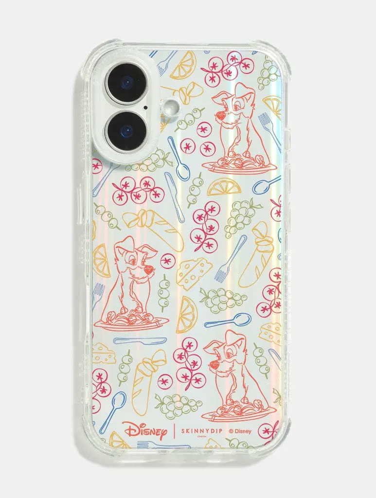 Disney Lady And The Tramp Dinner Shock iPhone Case sold by Skinnydip London