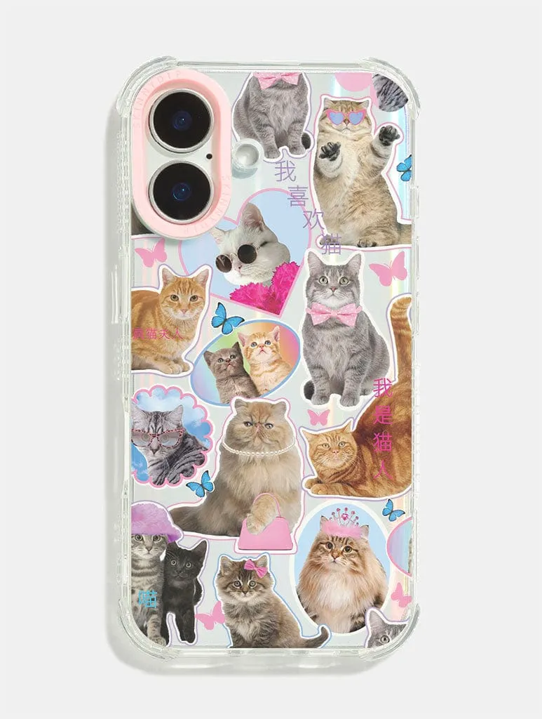 Cat Sticker Shock iPhone Case sold by Skinnydip London