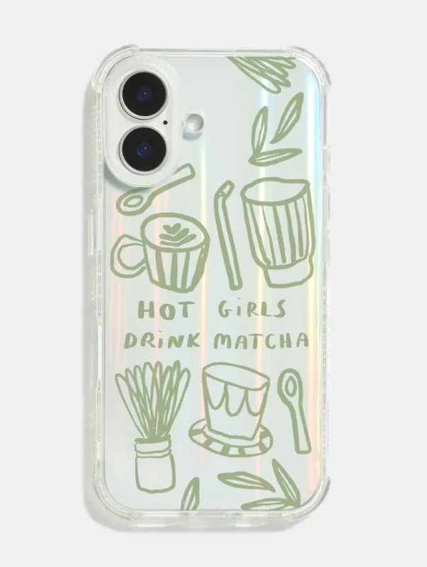 Lauren Emmett x Skinnydip Hot Girls Drink Matcha Shock iPhone Case sold by Skinnydip London