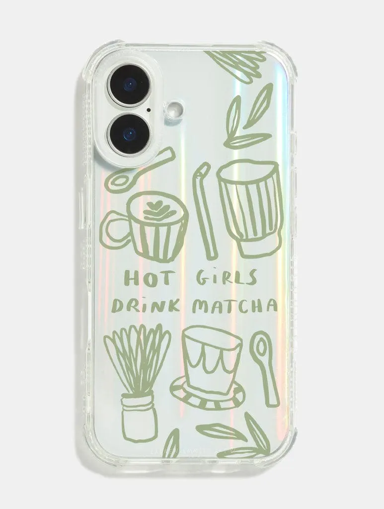 Lauren Emmett x Skinnydip Hot Girls Drink Matcha Shock iPhone Case sold by Skinnydip London