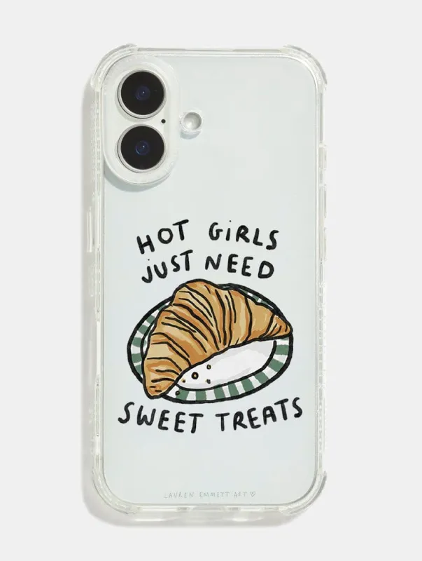 Lauren Emmett x Skinnydip Hot Girls Need Sweet Treats Shock iPhone Case sold by Skinnydip London
