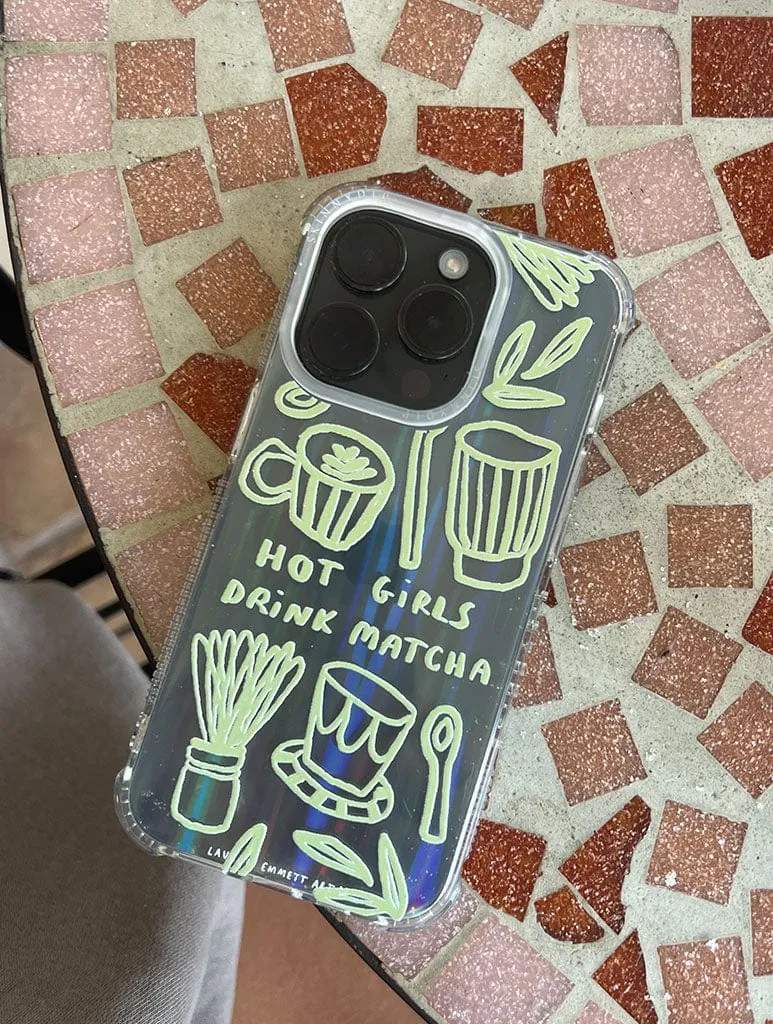 Lauren Emmett x Skinnydip Hot Girls Drink Matcha Shock iPhone Case sold by Skinnydip London product image thumbnail 2
