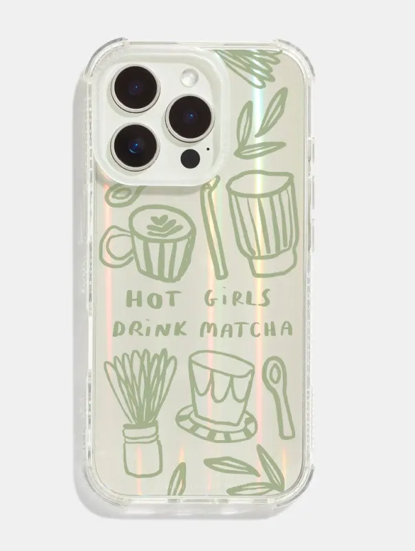 Lauren Emmett x Skinnydip Hot Girls Drink Matcha Shock iPhone Case sold by Skinnydip London