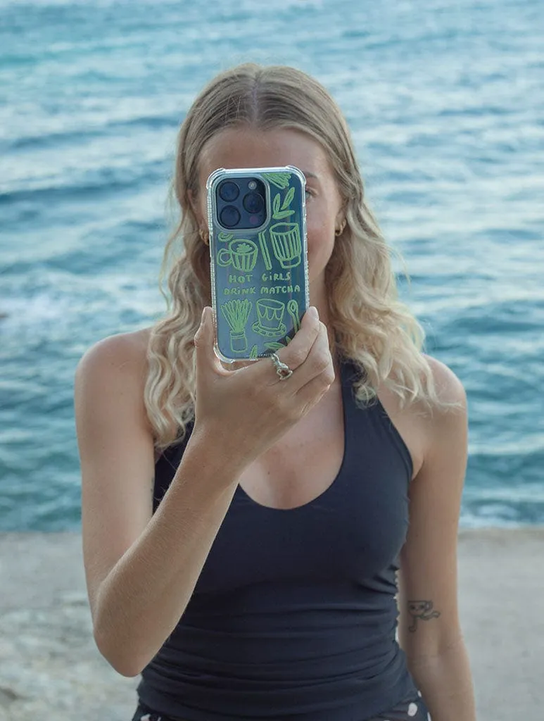 Lauren Emmett x Skinnydip Hot Girls Drink Matcha Shock iPhone Case sold by Skinnydip London product image thumbnail 3