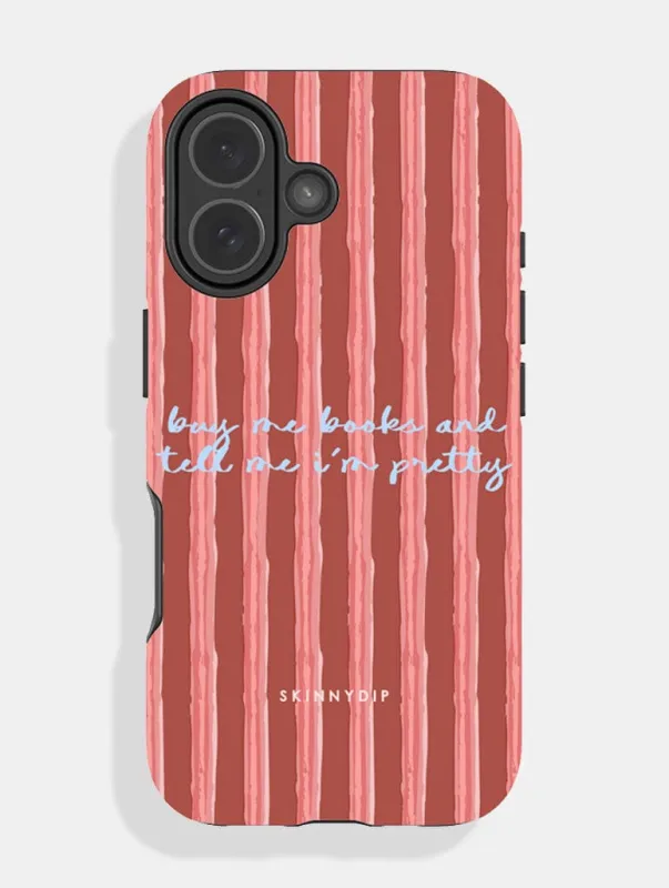 Buy Me Books Stripey Quote Ultra Protective iPhone Case sold by Skinnydip London