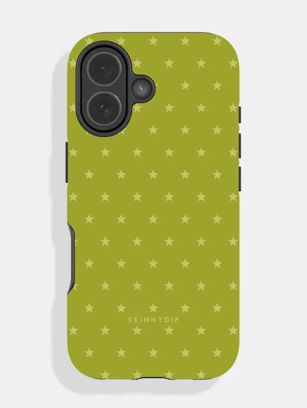 Mini Star Olive Green Ultra Protective iPhone Case sold by Skinnydip London