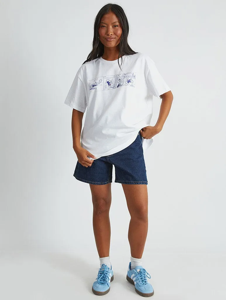 Disney Donald Duck Tennis T-Shirt In White sold by Skinnydip London product image thumbnail 4