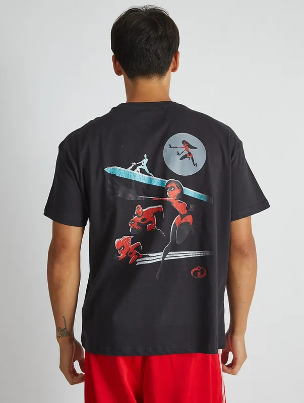 Disney The Incredibles T-Shirt In Black sold by Skinnydip London
