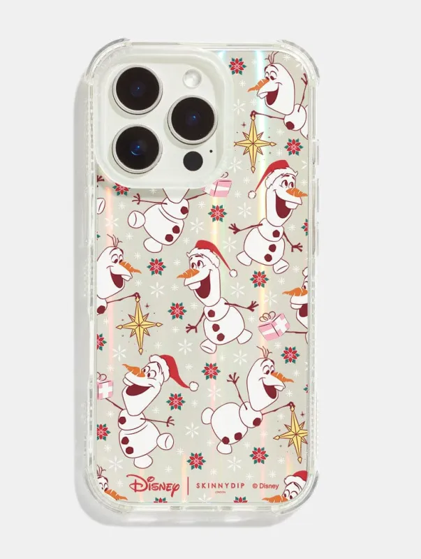 Disney Frozen Olaf Festive Pattern Shock iPhone Case sold by Skinnydip London