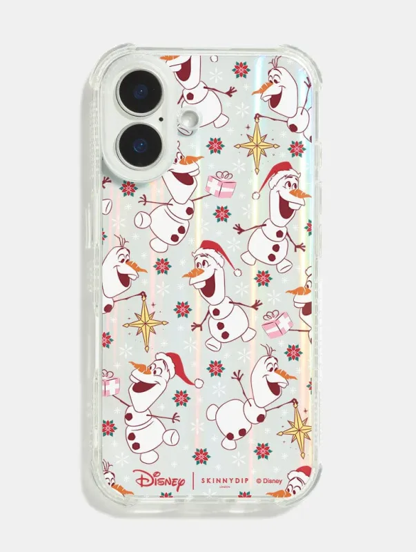 Disney Frozen Olaf Festive Pattern Shock iPhone Case sold by Skinnydip London