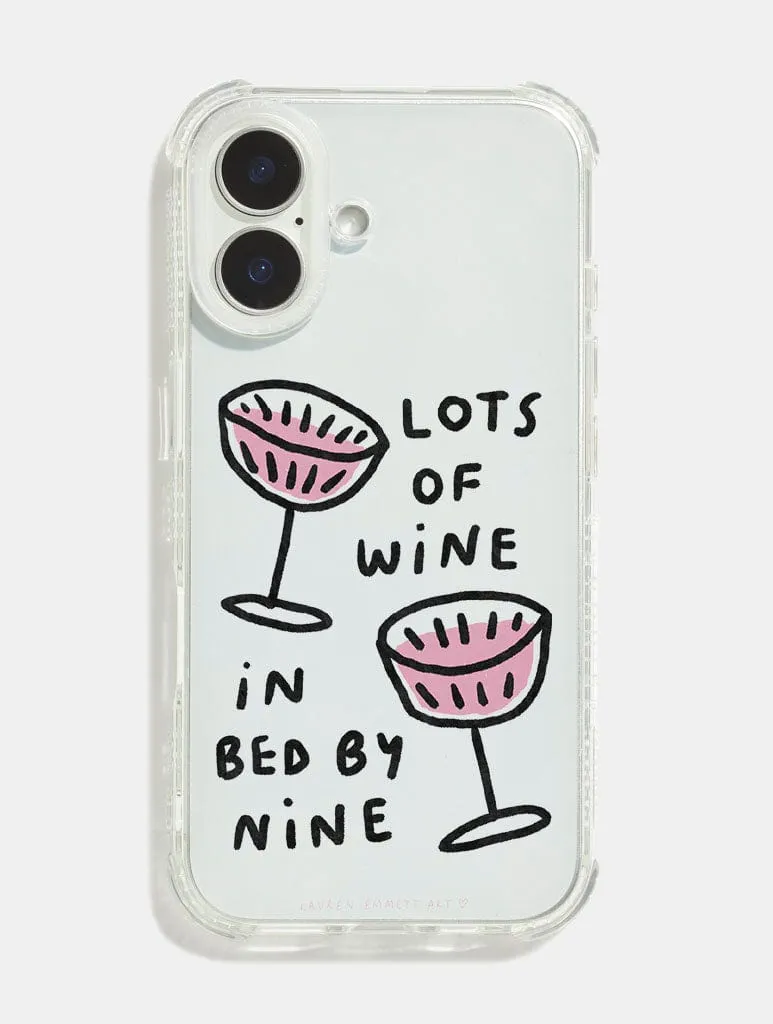 Lauren Emmett x Skinnydip Lots Of Wine Shock iPhone Case sold by Skinnydip London