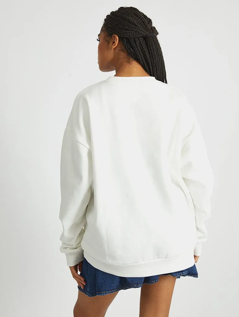 Disney Olaf's Face Sweatshirt In White sold by Skinnydip London product image thumbnail 2