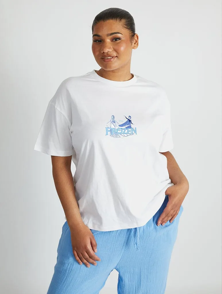 Disney Frozen Quote Poster T-Shirt In White sold by Skinnydip London product image thumbnail 2