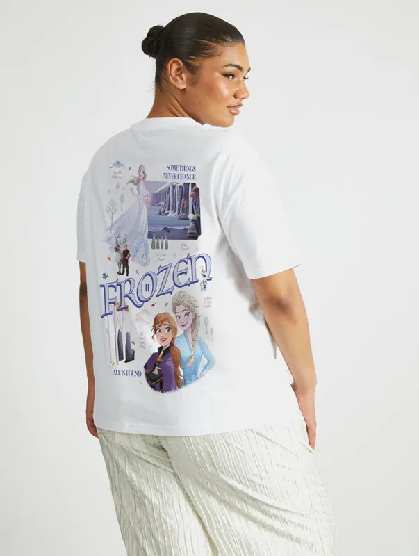 Disney Frozen 2 Poster T-Shirt In White sold by Skinnydip London