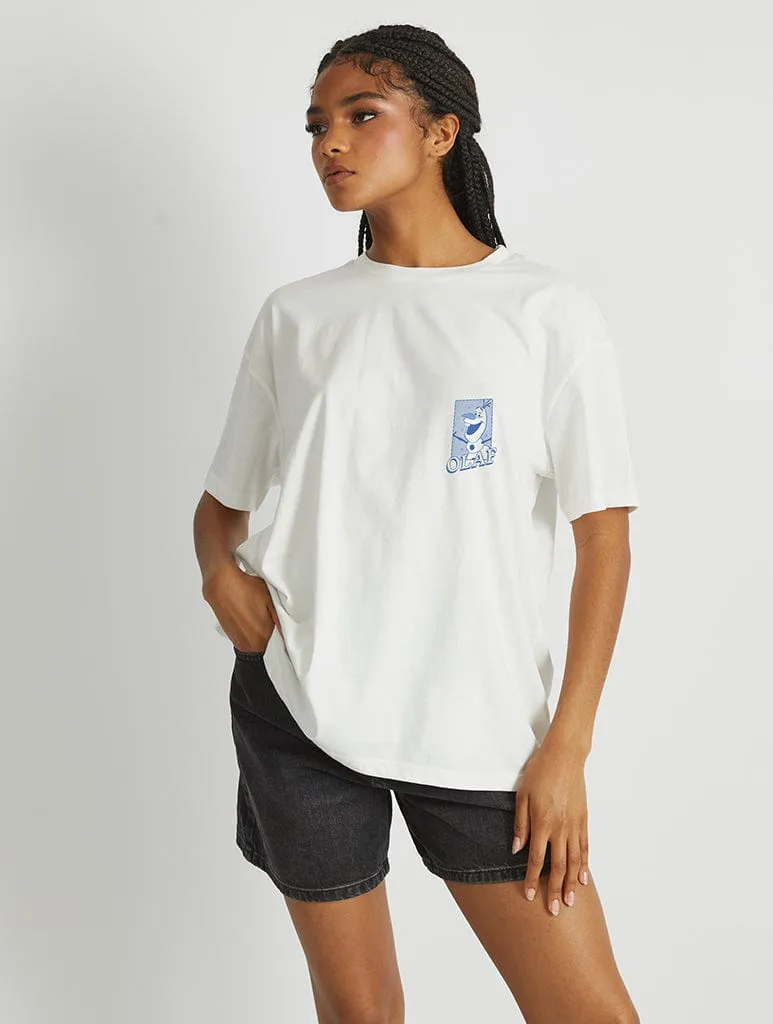 Disney Olaf Poster T-Shirt In White sold by Skinnydip London product image thumbnail 2