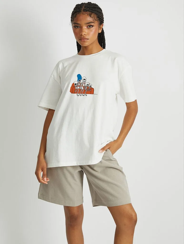 The Simpsons Treehouse of Horror Logo T-Shirt In White sold by Skinnydip London product image thumbnail 2