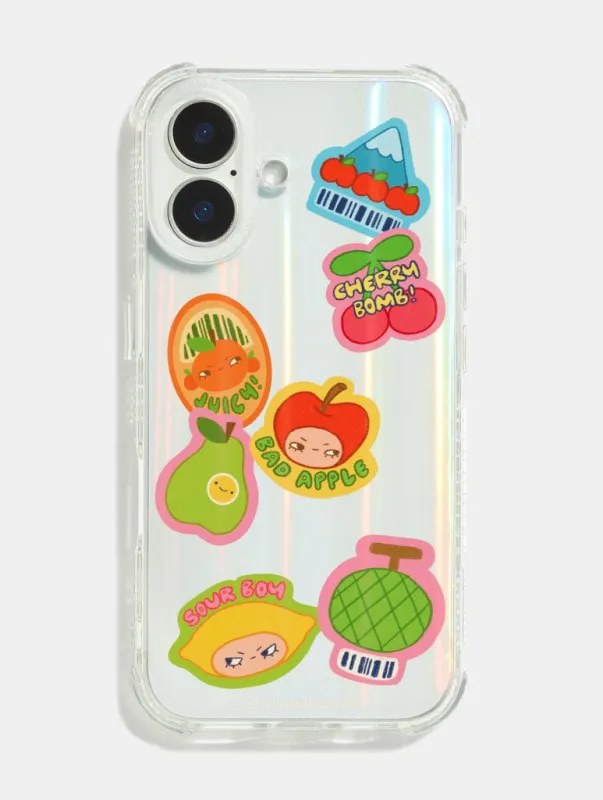 Lazy Cherry Club Fruit Sticker Shock iPhone Case sold by Skinnydip London