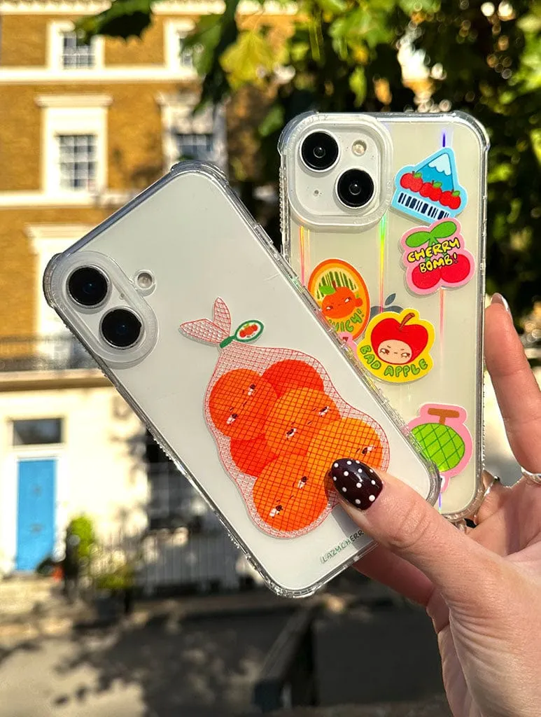 Lazy Cherry Club x Skinnydip Grumpy Oranges Shock iPhone Case sold by Skinnydip London product image thumbnail 3