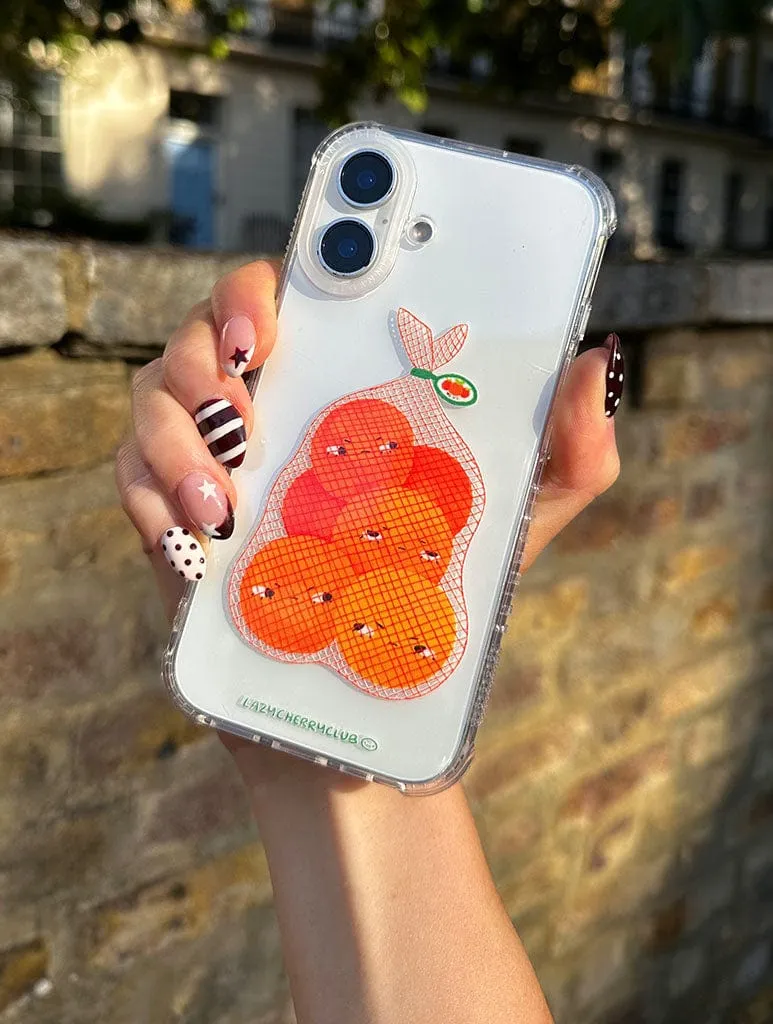 Lazy Cherry Club x Skinnydip Grumpy Oranges Shock iPhone Case sold by Skinnydip London product image thumbnail 2