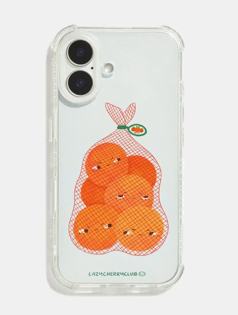 Lazy Cherry Club x Skinnydip Grumpy Oranges Shock iPhone Case sold by Skinnydip London