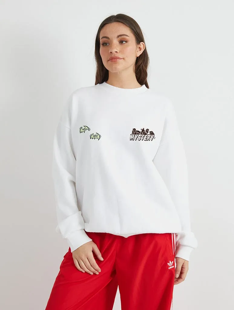 Scooby Doo x Skinnydip Sticker Sweatshirt In White sold by Skinnydip London product image thumbnail 2