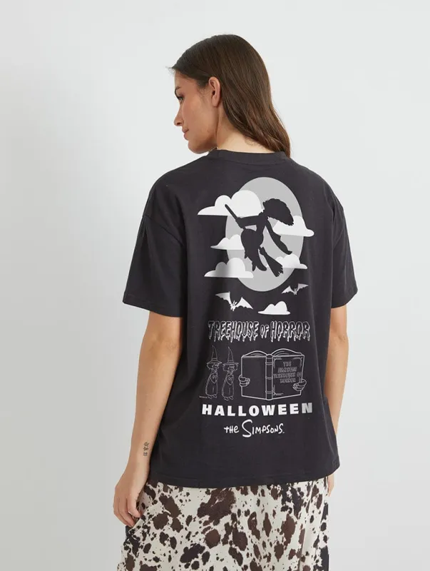 The Simpsons Witches T-Shirt In Black made by Skinnydip London