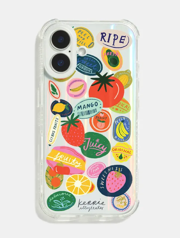 Kerrie Illustrates x Skinnydip Fruit Stickers Shock iPhone Case sold by Skinnydip London