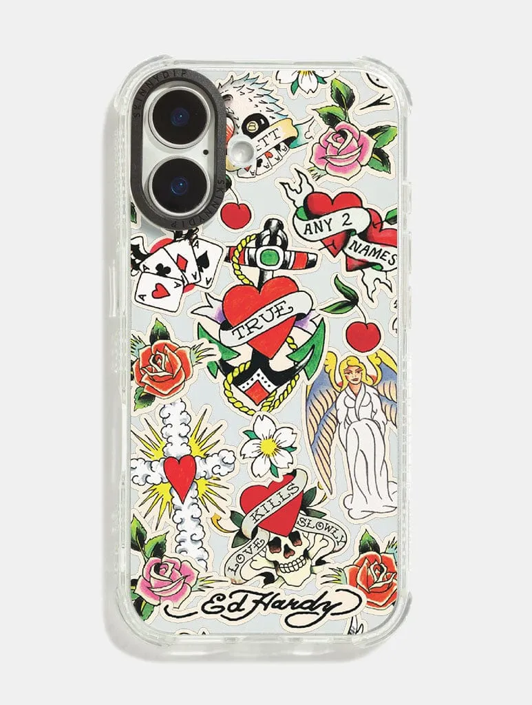 Ed Hardy x Skinnydip Tattoo Sticker Shock iPhone Case sold by Skinnydip London