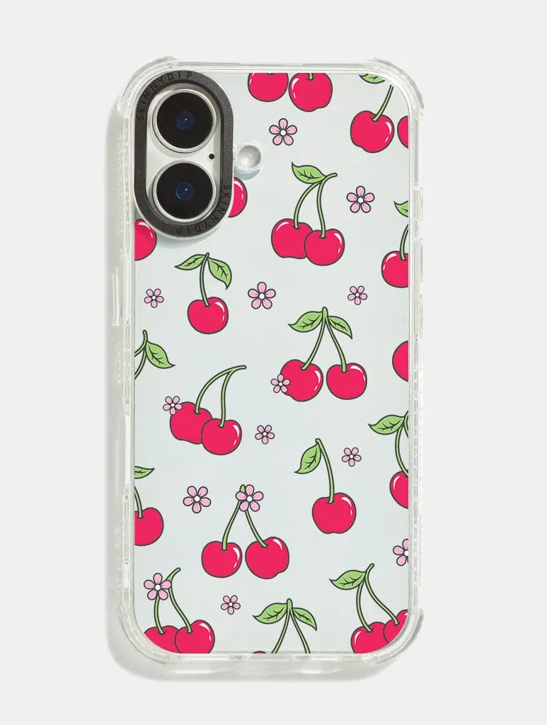 Floral Cherry Shock iPhone Case sold by Skinnydip London