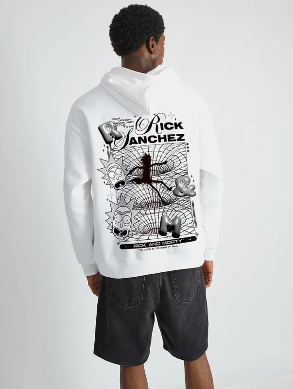 Rick And Morty x Skinnydip Rick Sanchez Futuristic Poster Hoodie sold by Skinnydip London