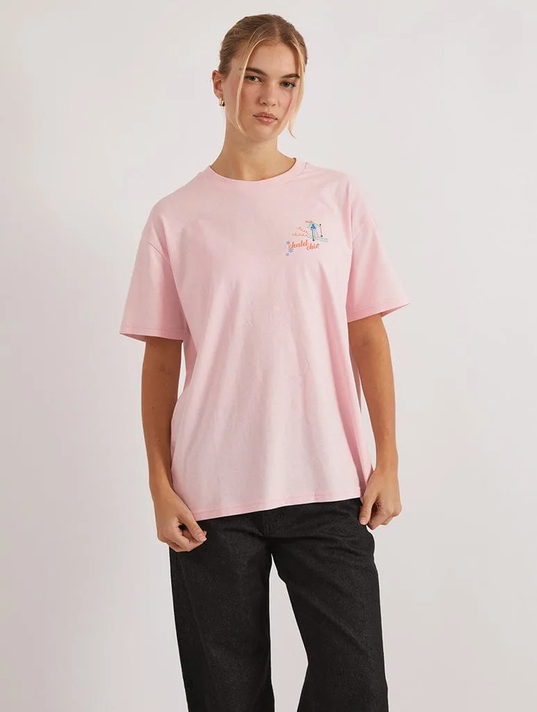 Chalet Chic T-Shirt In Pink sold by Skinnydip London product image thumbnail 2