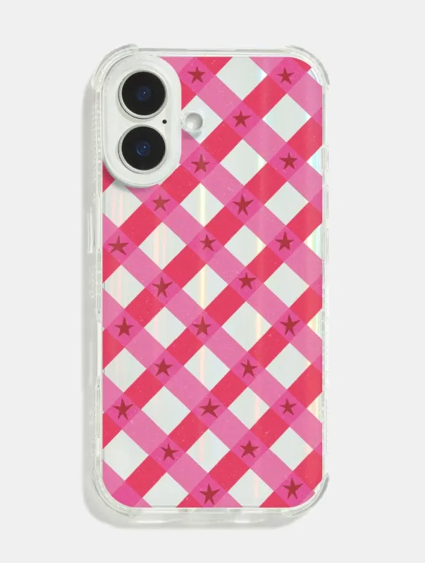 Maia Faddoul x Skinnydip Pink Check Shock iPhone Case sold by Skinnydip London