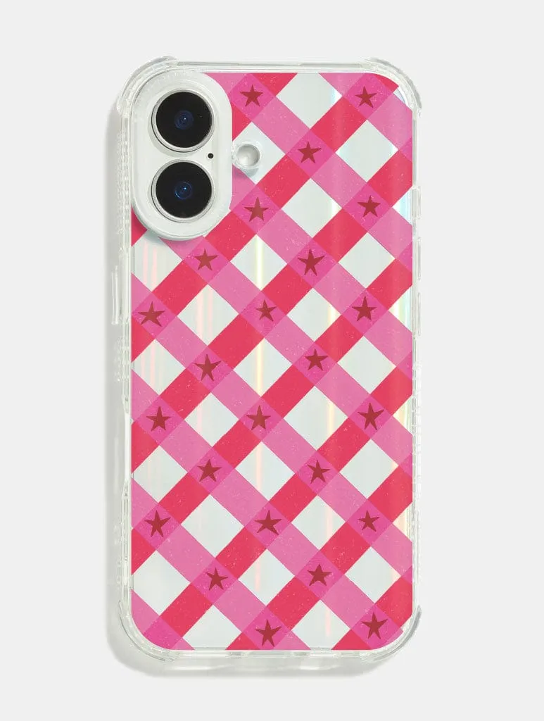 Maia Faddoul x Skinnydip Pink Check Shock iPhone Case sold by Skinnydip London
