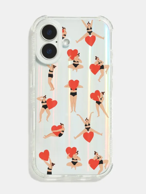 Nina Cosford x Skinnydip Heart Girl Shock iPhone Case sold by Skinnydip London