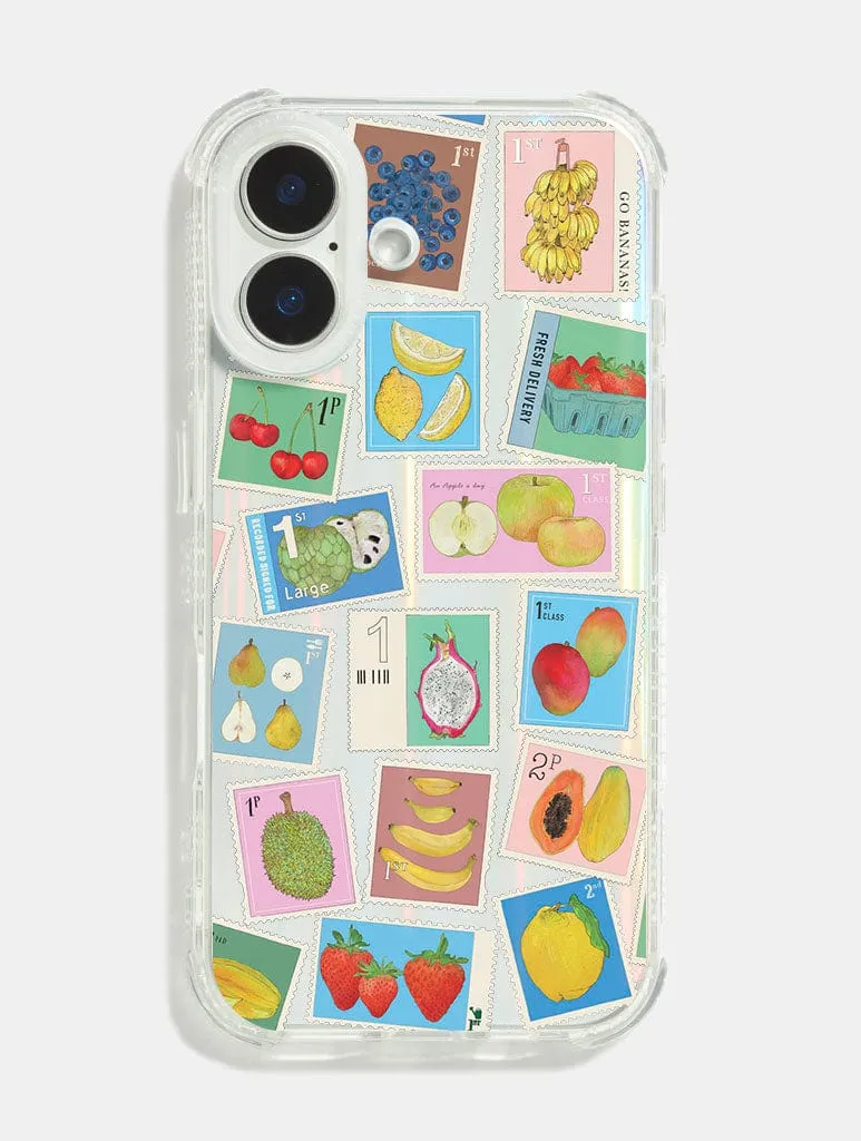 Natdraws x Skinnydip Fruit Postage Stamps Shock iPhone Case sold by Skinnydip London