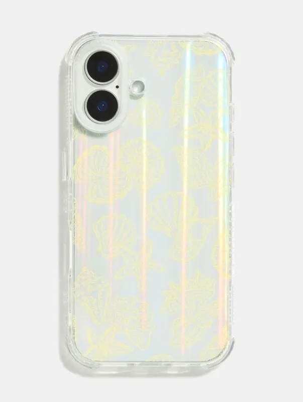 Yellow Outline Sea Shells Shock iPhone Case sold by Skinnydip London