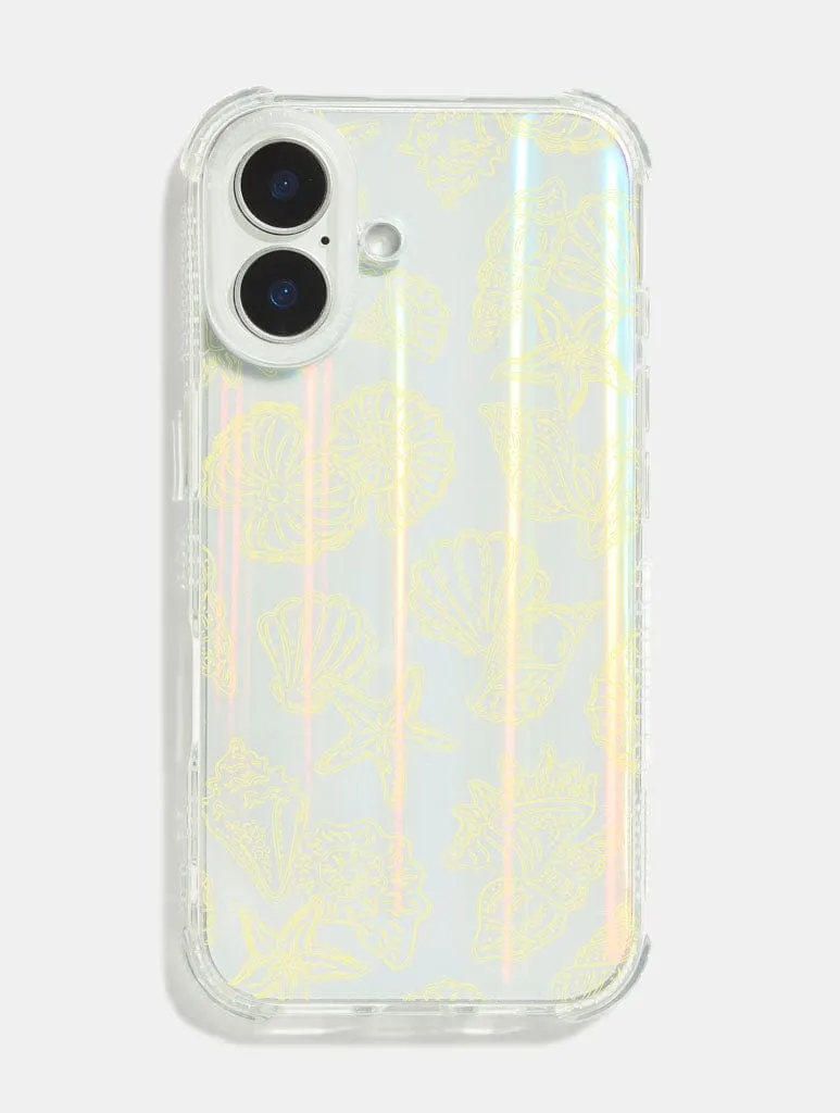 Yellow Outline Sea Shells Shock iPhone Case sold by Skinnydip London