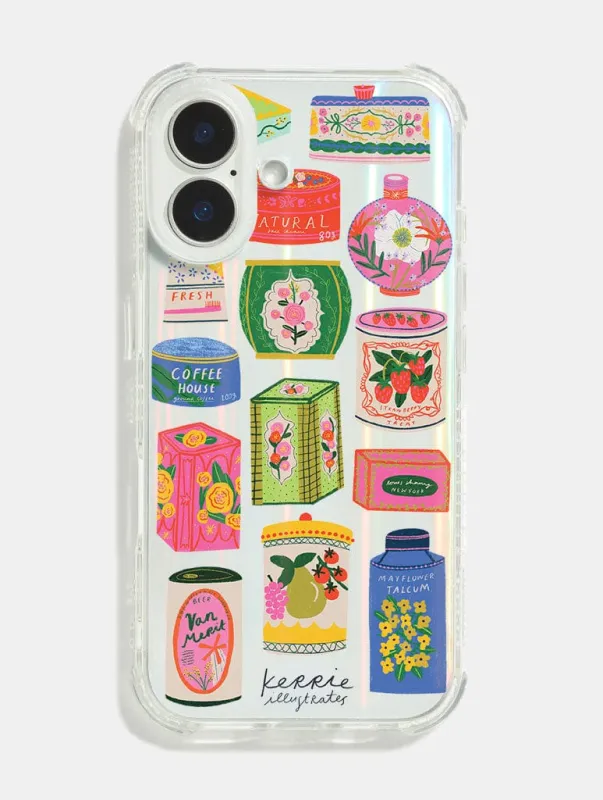 Kerrie Illustrates x Skinnydip Vintage Tins Shock iPhone Case sold by Skinnydip London