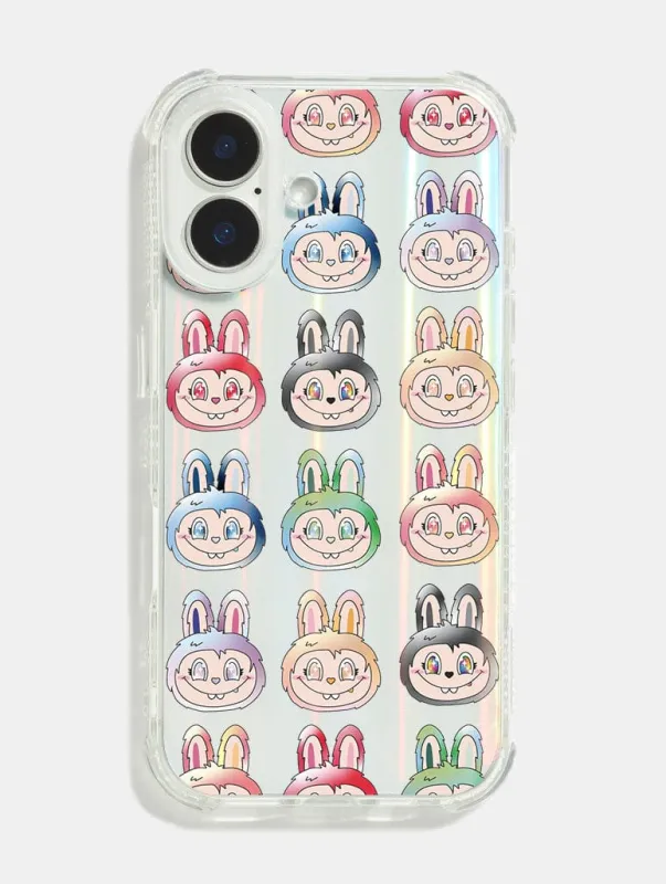 Rainbow Fluffy Creatures Face Shock iPhone Case sold by Skinnydip London