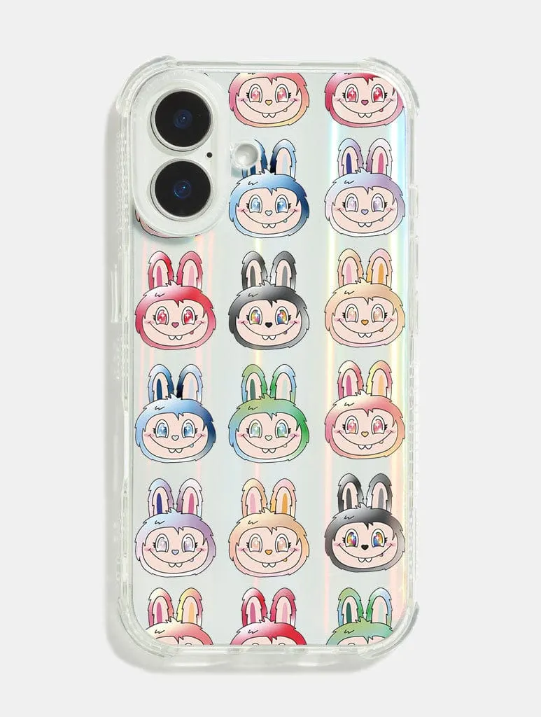 Rainbow Fluffy Creatures Face Shock iPhone Case sold by Skinnydip London