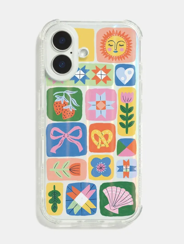 Lisa Barlow x Skinnydip Doodle Patchwork Shock iPhone Case sold by Skinnydip London
