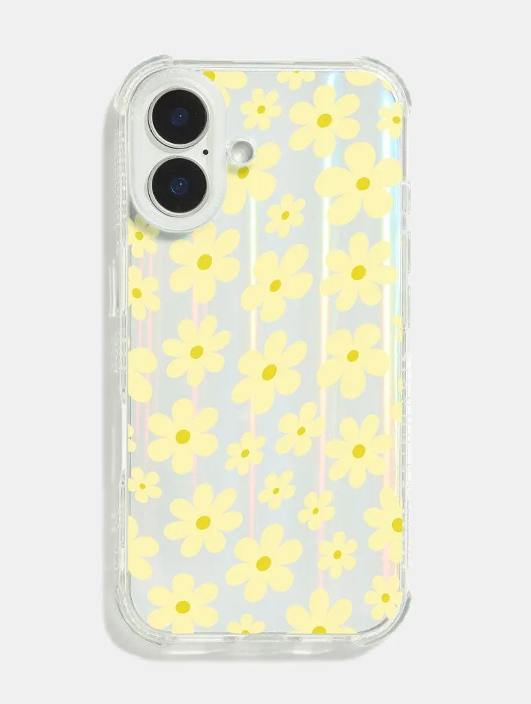 Warped Yellow Flowers Shock iPhone Case sold by Skinnydip London