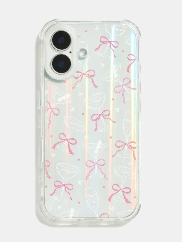 White Cocktail Bows Shock iPhone Case sold by Skinnydip London