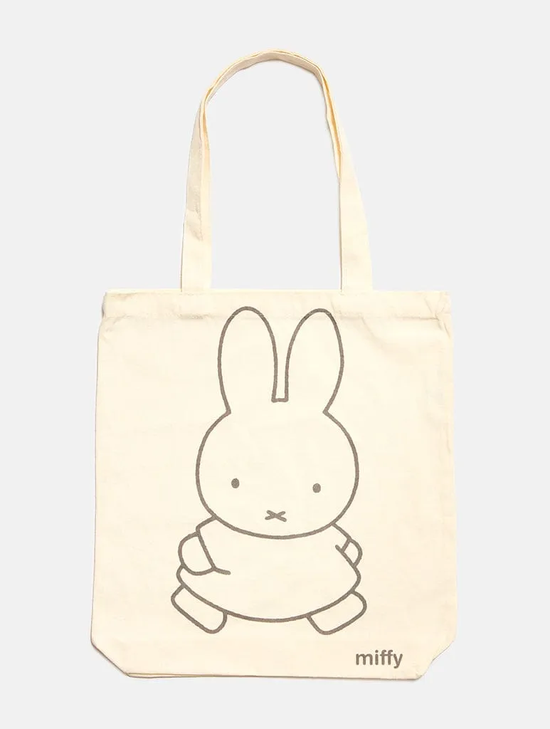 Miffy x Skinydip Tote Bag in Ecru sold by Skinnydip London