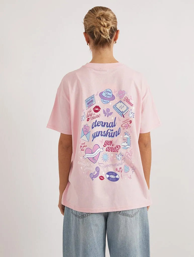 Eternal Sunshine Album T-Shirt In Pink sold by Skinnydip London