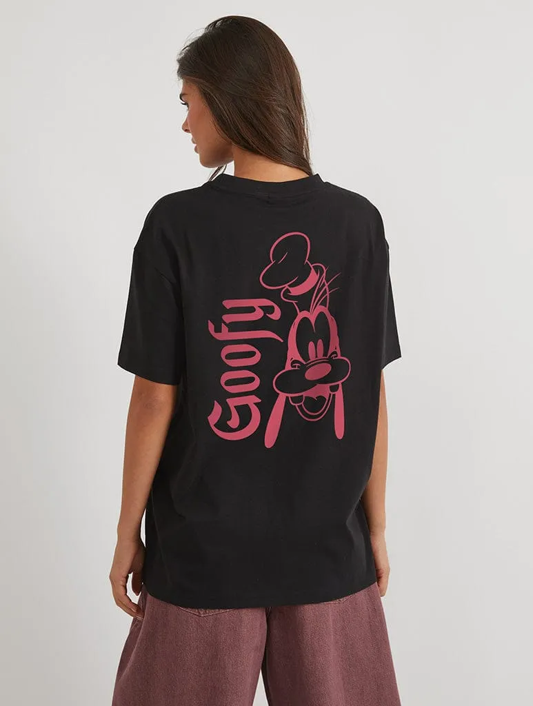 Disney Goofy T-Shirt In Black sold by Skinnydip London